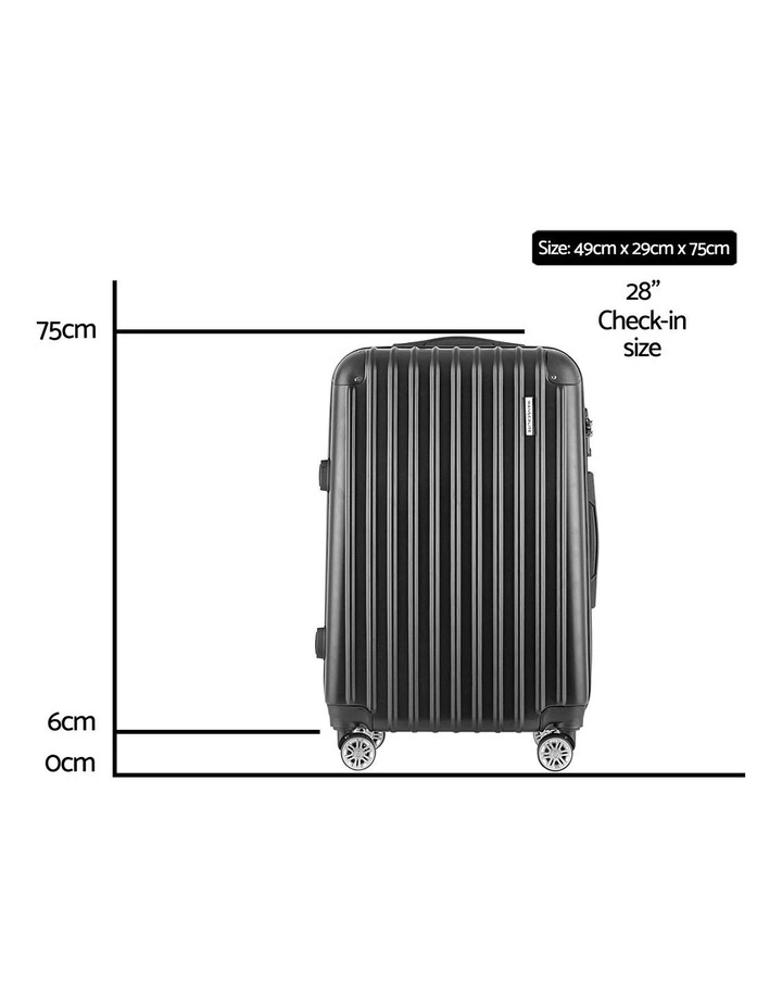 Carry On Hard Case TSA Lock Lightweight 28" Luggage Trolley Travel Set Suitcase 75cm in Black image 4