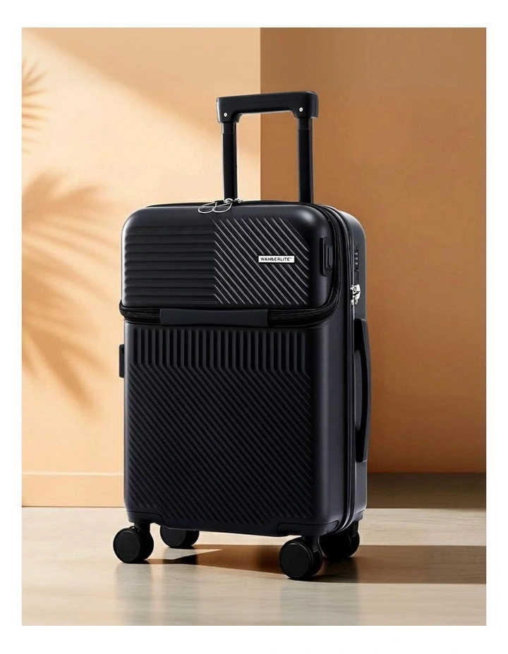 20 Carry-On Front Pocket Luggage in Black image 2