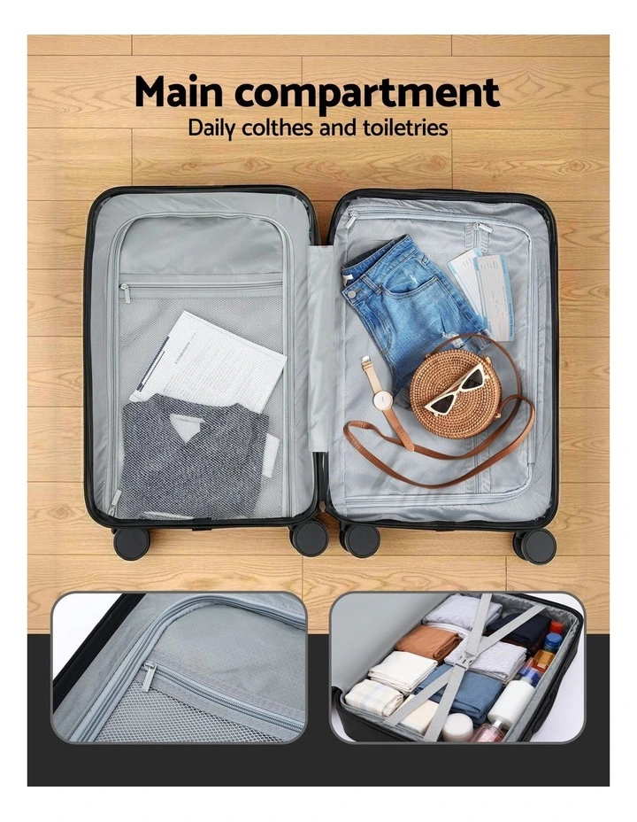 20 Carry-On Front Pocket Luggage in Black image 7