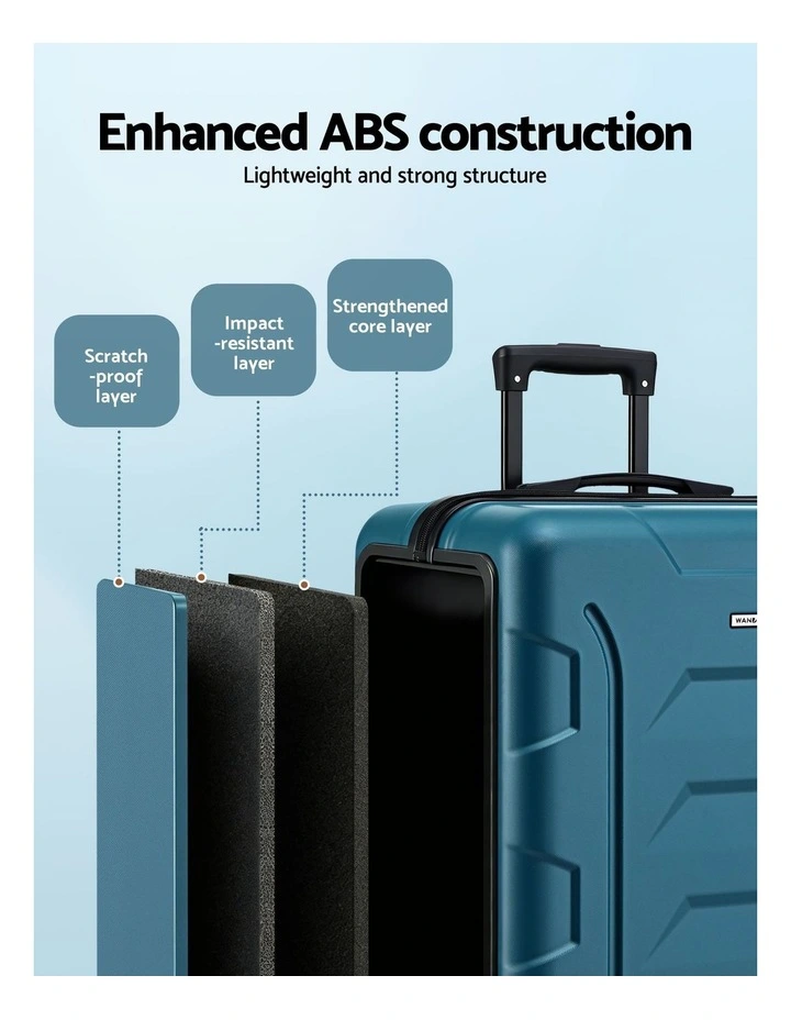 Travel TSA Lightweight Hard Case 28 Luggage Suitcase Trolley in Teal image 5