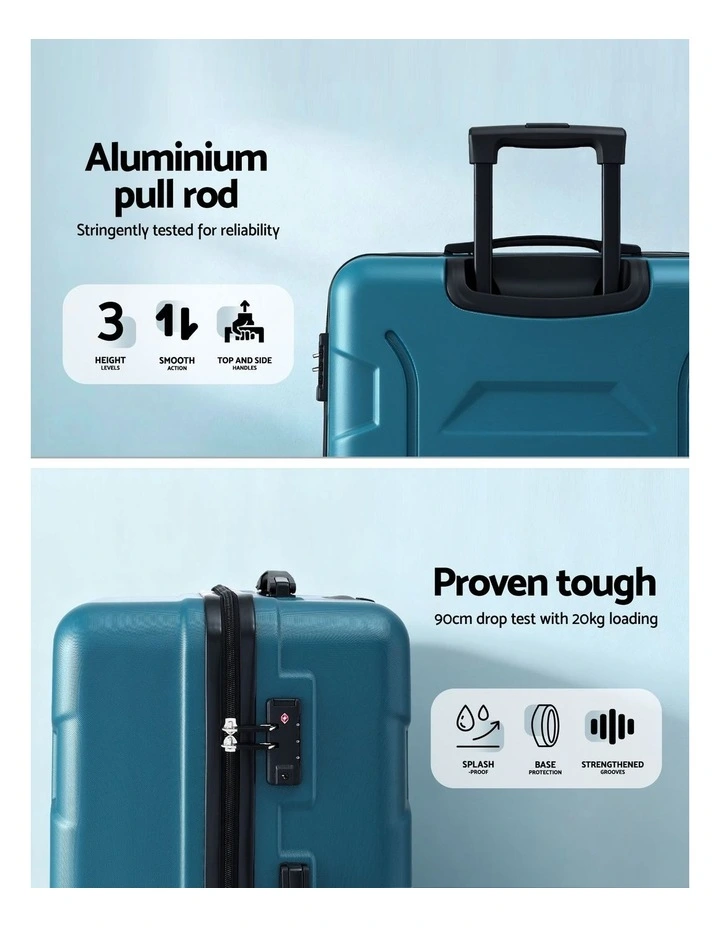Travel TSA Lightweight Hard Case 28 Luggage Suitcase Trolley in Teal image 6