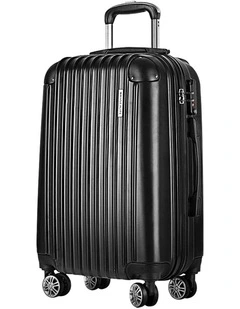 Carry On Hard Case TSA Lock Lightweight Luggage Trolley Travel Set Suitcase 24" 66cm in Black