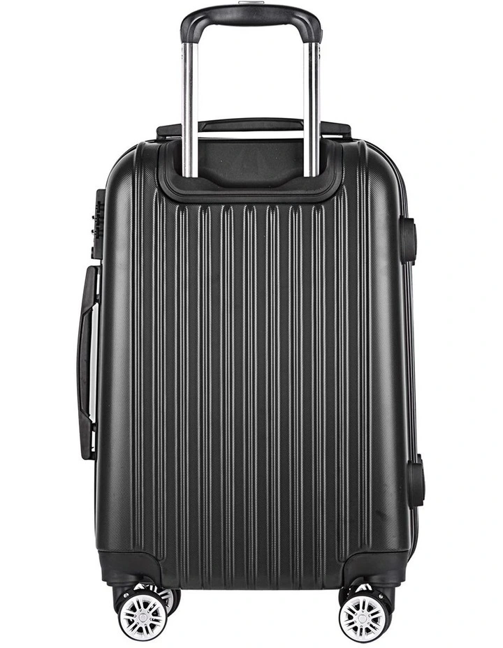 Carry On Hard Case TSA Lock Lightweight Luggage Trolley Travel Set Suitcase 24" 66cm in Black image 2