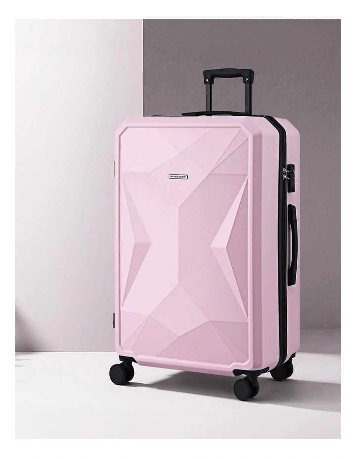 Travel Lightweight TSA Hardshell Luggage Suitcase Trolley 28 inch in Pink image 2