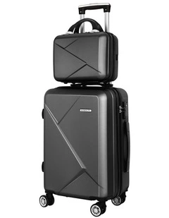 Storage Carry on TSA Lock 12 20 Luggage Set 2 Piece in Black