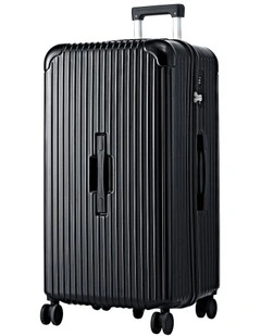 5 Wheels Type-C Port TSA 32 Trunk Luggage Suitcase in Black