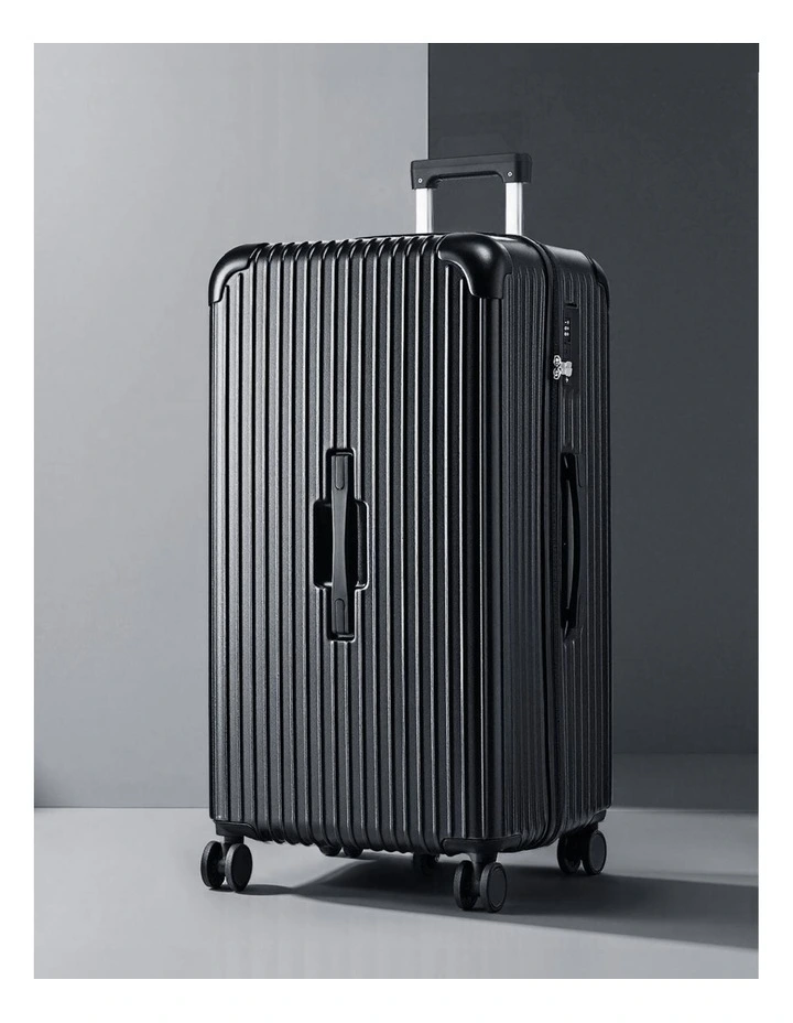 5 Wheels Type-C Port TSA 32 Trunk Luggage Suitcase in Black image 2