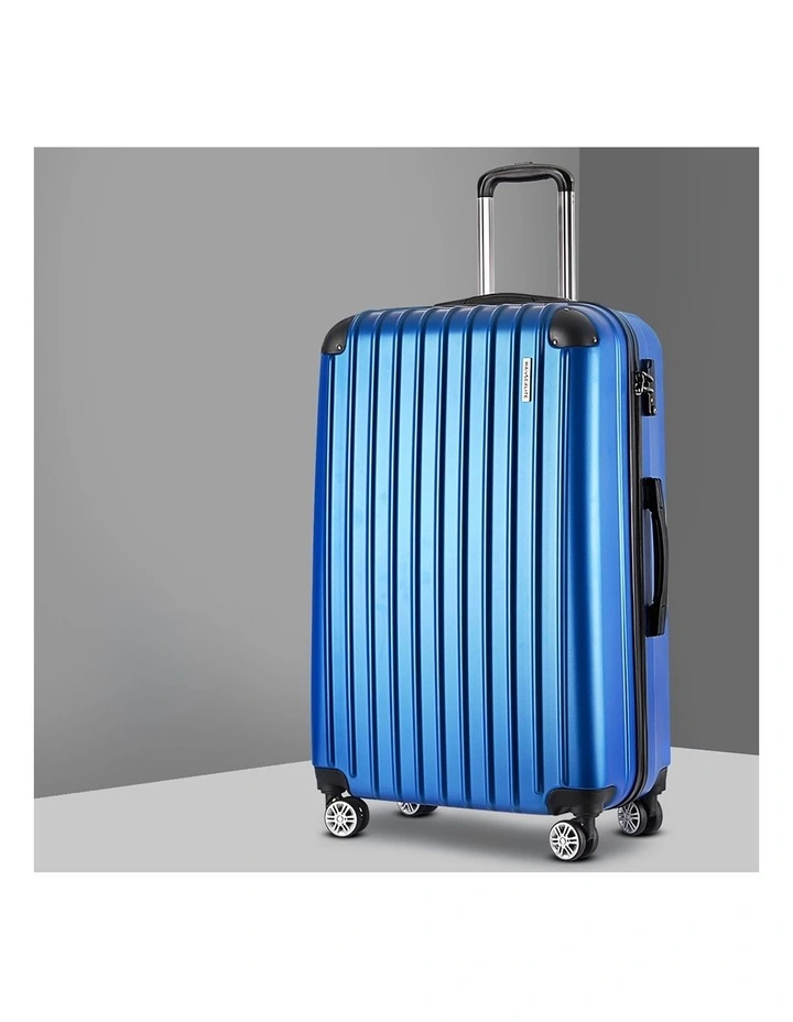 Carry On Hard Case TSA Lock Lightweight 28 Luggage Trolley Travel Suitcase Set 75cm Blue image 2