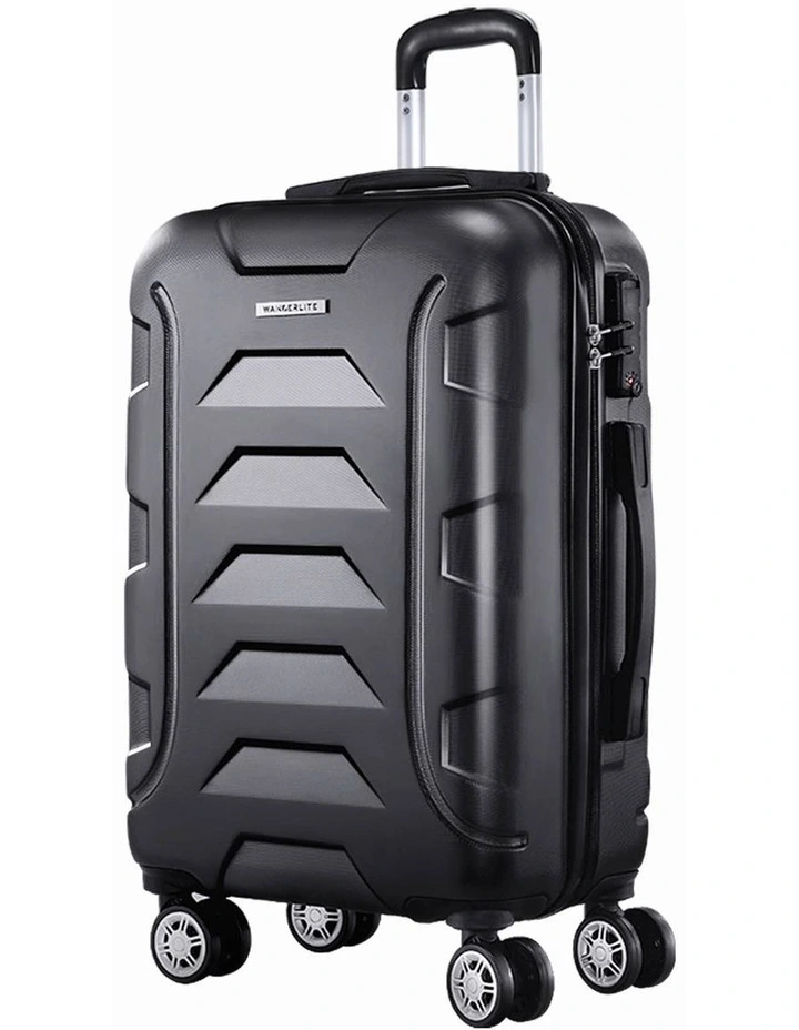 Hard Case Lightweight Strap 20 Luggage Trolley Travel Suitcase Set 55cm image 1