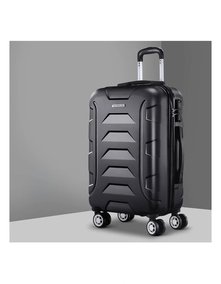 Hard Case Lightweight Strap 20 Luggage Trolley Travel Suitcase Set 55cm image 2