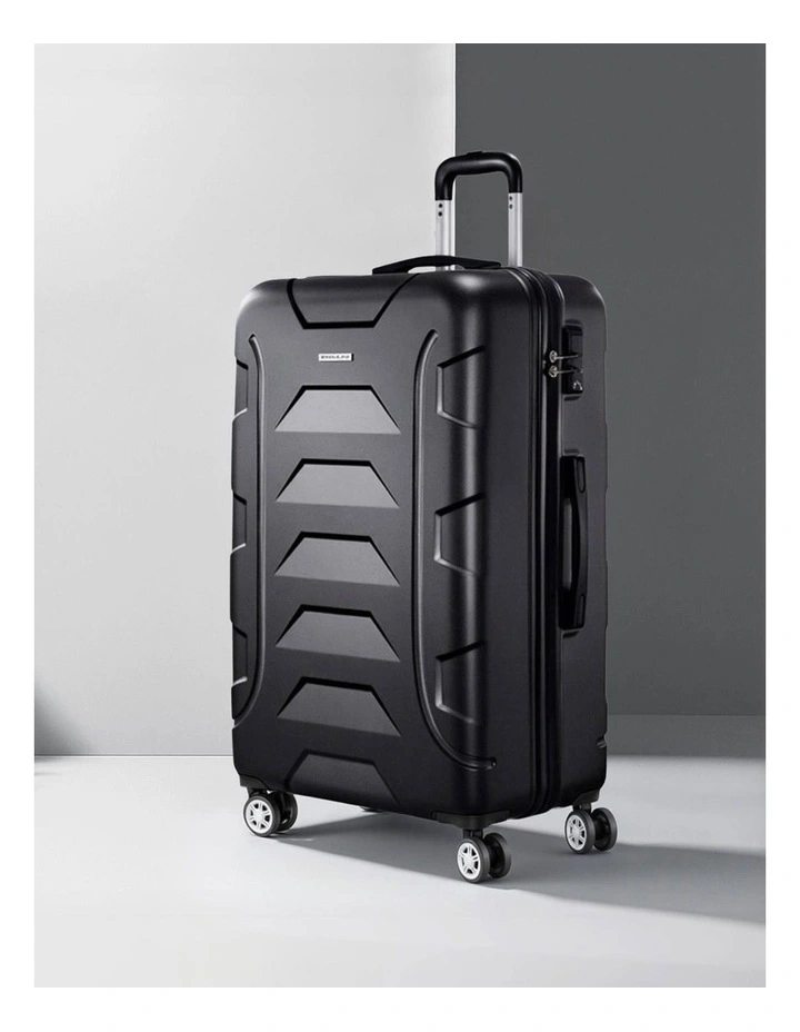 TSA Hard Case Lightweight Strap 28 Luggage Trolley Travel Suitcase Set 75cm in Black image 2