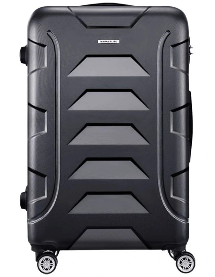 TSA Hard Case Lightweight Strap 28 Luggage Trolley Travel Suitcase Set 75cm in Black image 3