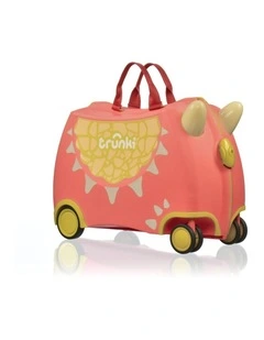 Dylan the Dragon Trunki Glide Ride-on Luggage Toy in Orange