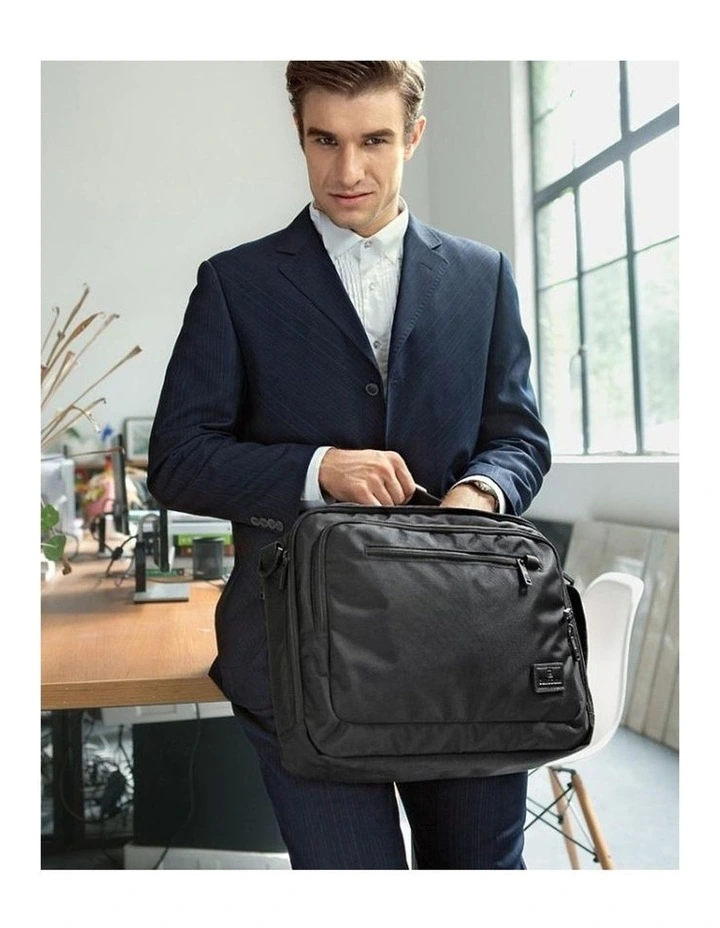 Waterproof 15.6 Laptop Briefcase Messenger Travel Work Bag Black image 3