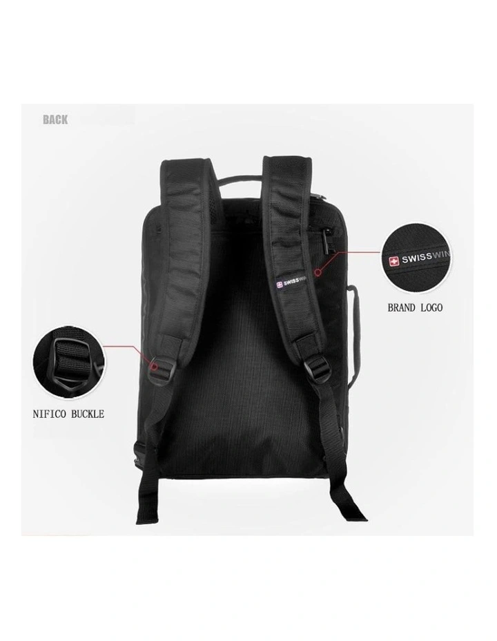 Waterproof 15.6 Laptop Briefcase Messenger Travel Work Bag Black image 4