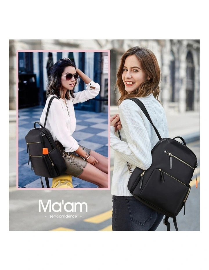 Waterproof 14 Laptop Backpack Travel Business Work Bag Black image 2