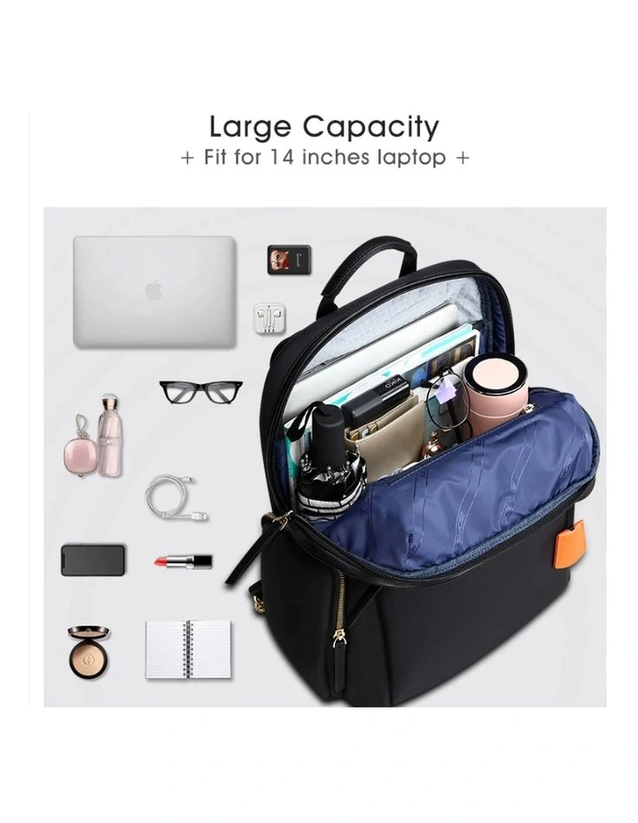 Waterproof 14 Laptop Backpack Travel Business Work Bag Black image 5