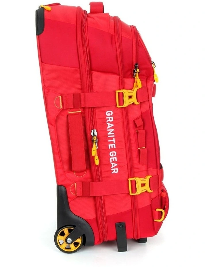 Wheeled Duffel Weekender Gym Travel Bag Red image 6