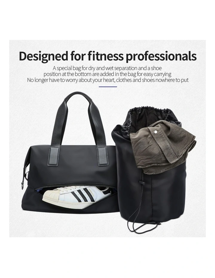 Bopai Waterproof Duffel Weekender Gym Travel Bag Black image 3