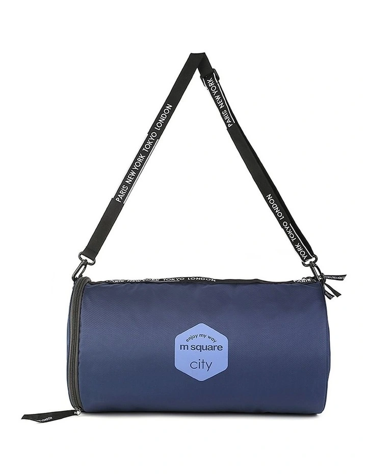 M Square Duffel Weekender Gym Travel Bag Blue image 1