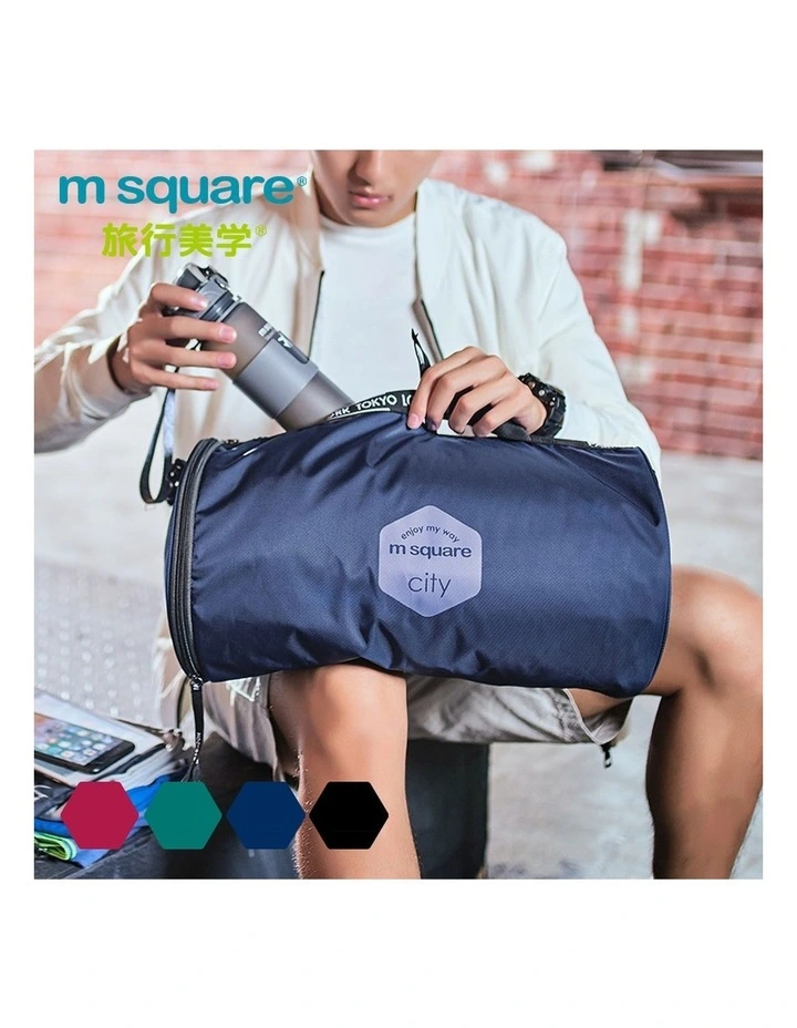 M Square Duffel Weekender Gym Travel Bag Blue image 2