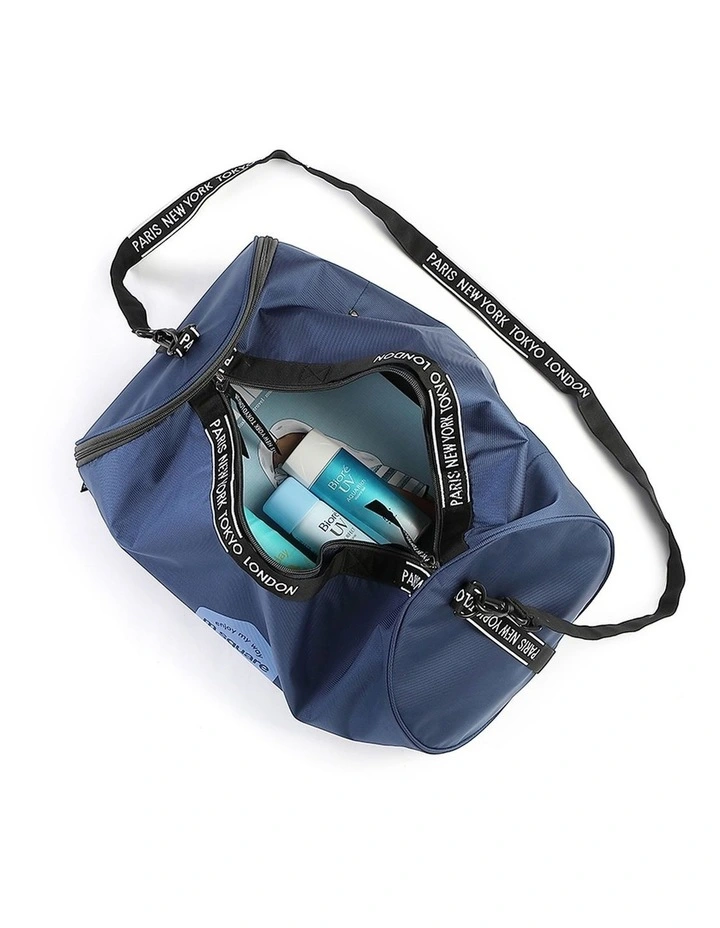 M Square Duffel Weekender Gym Travel Bag Blue image 3