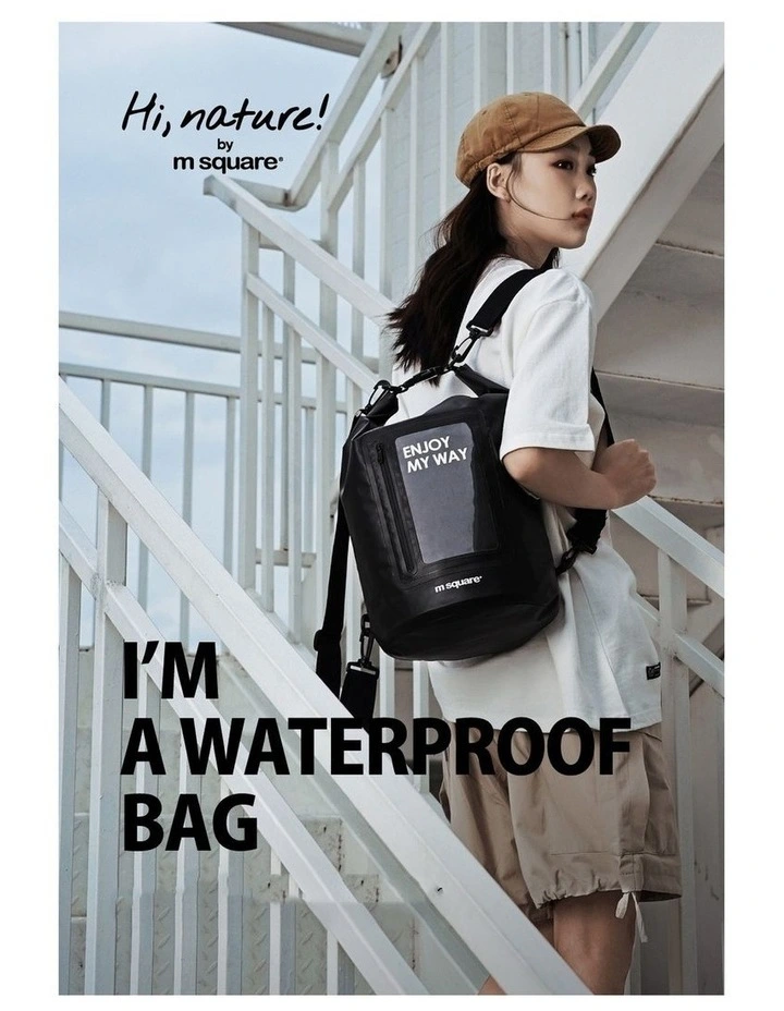 M Square Waterproof Duffel Weekender Gym Travel Bag Black image 4