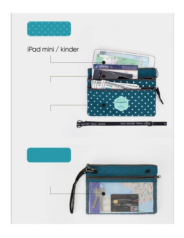 M Square Travel Pouch Organizer Accessory Black image 5
