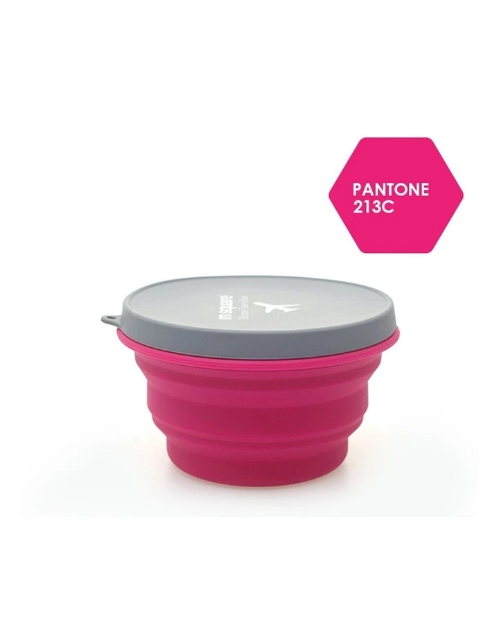 M Square Collapsible Travel Bowl L Pink image 2