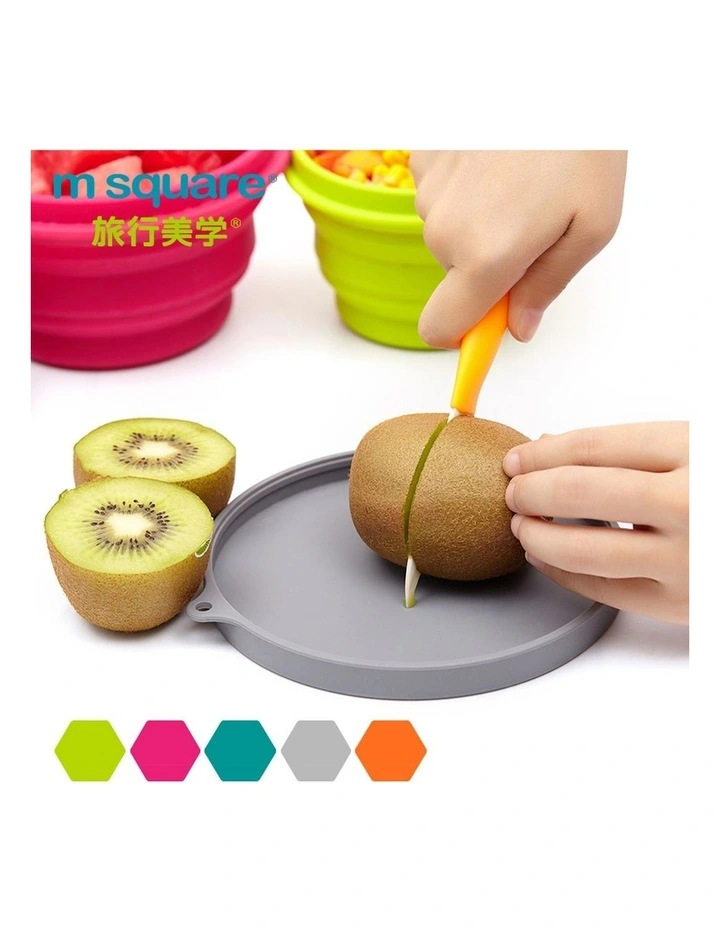 M Square Collapsible Travel Bowl L Pink image 4