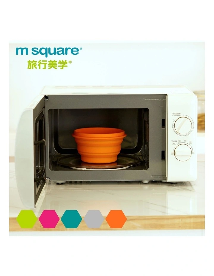 M Square Collapsible Travel Bowl L Pink image 6