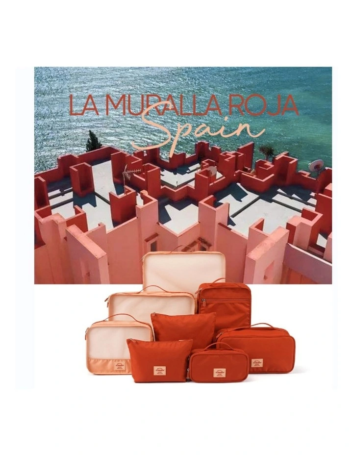 M Square Packing Cubes Travel Organiser Set Red image 3