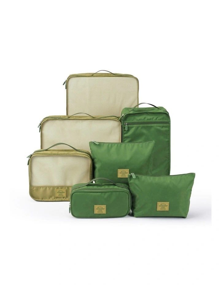 M Square Packing Cubes Travel Organiser Set Green image 1