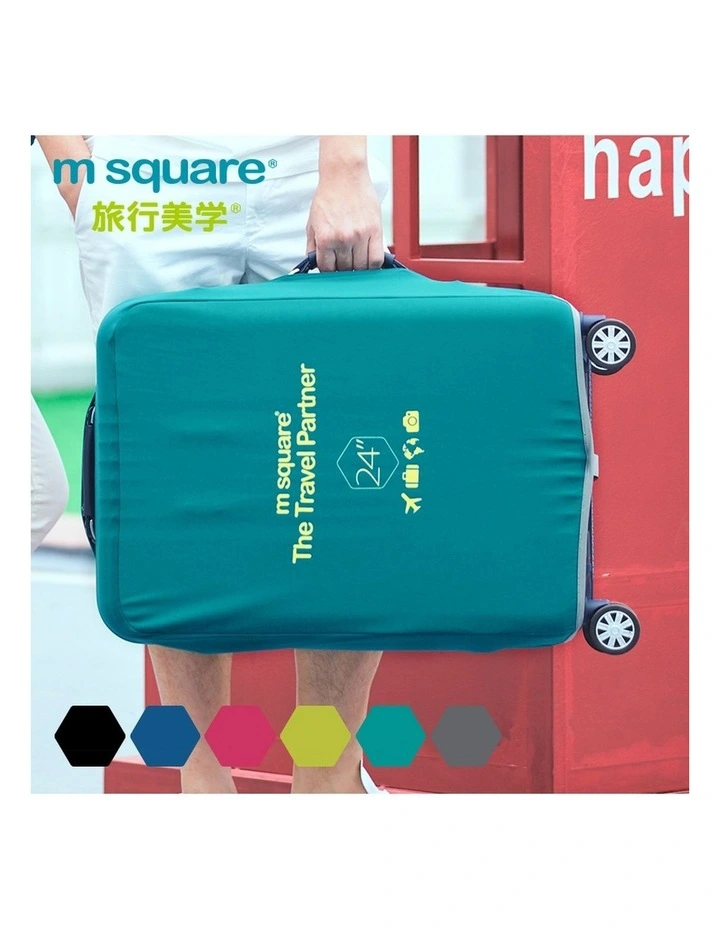 M Square Luggage Cover Protective Travel M Blue image 2