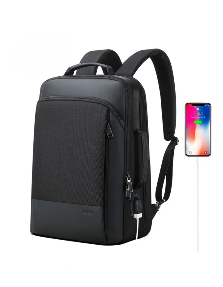 Bopai Anti-Theft Waterproof 15.6 Laptop Backpack Travel Business Work Bag Black image 1