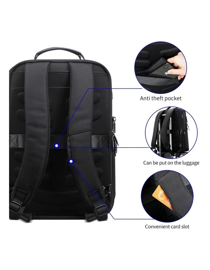 Bopai Anti-Theft Waterproof 15.6 Laptop Backpack Travel Business Work Bag Black image 3