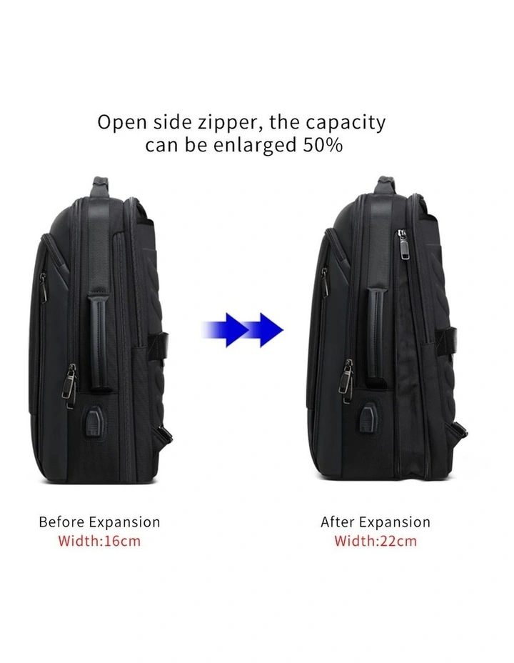 Bopai Anti-Theft Waterproof 15.6 Laptop Backpack Travel Business Work Bag Black image 5