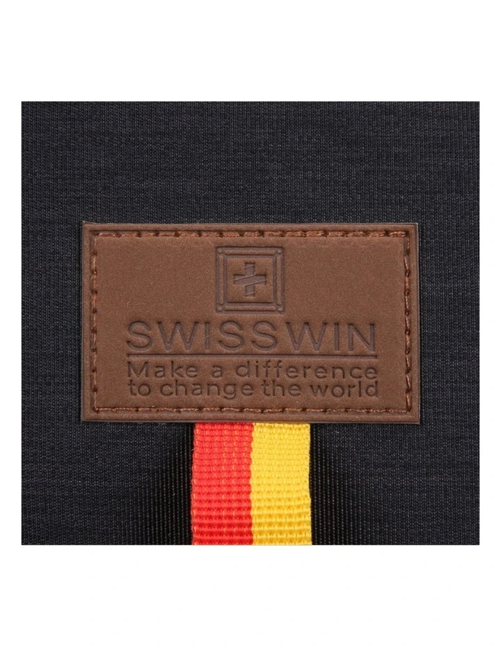 Swisswin Shoulder Crossbody Travel Daily Bag Black image 6