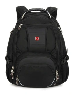 Swisswin Waterproof 17 Laptop Backpack Travel Business Work Bag Black