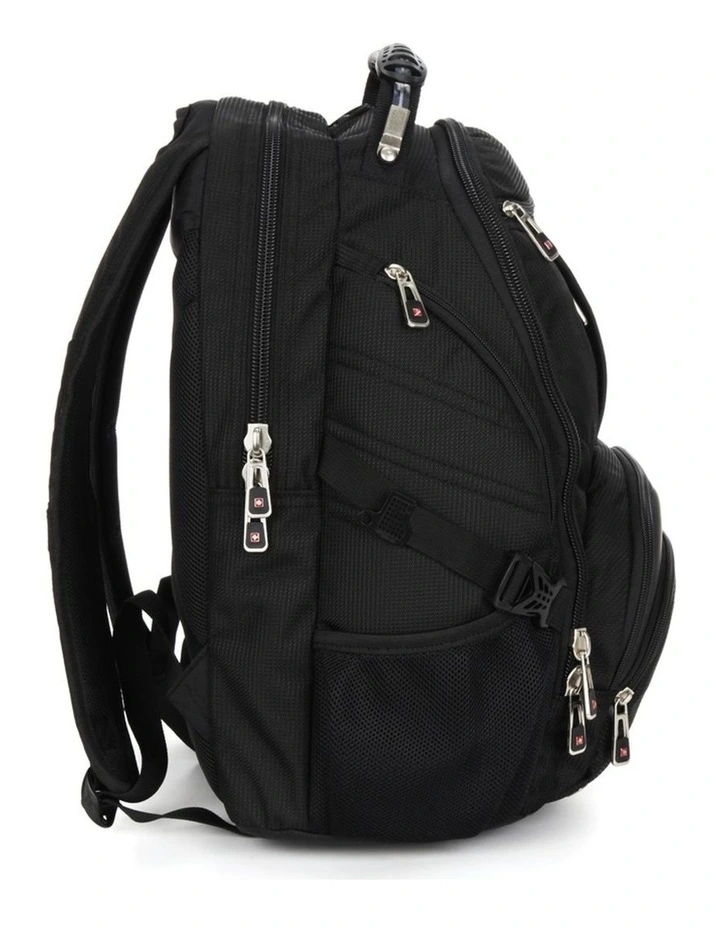 Swisswin Waterproof 17 Laptop Backpack Travel Business Work Bag Black image 2