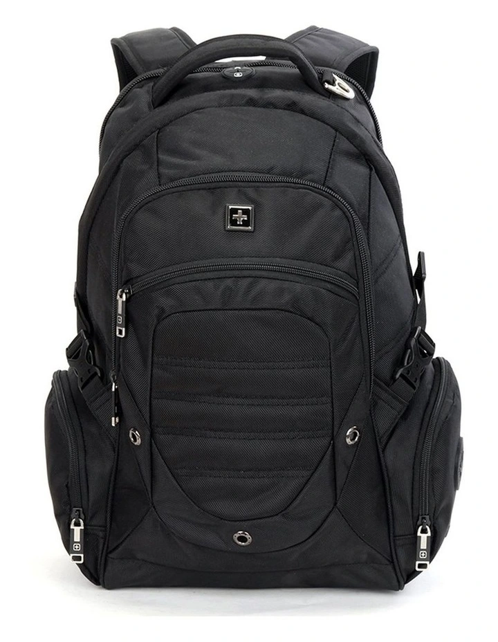 Swisswin Waterproof 17 Laptop Backpack Travel Business Work Bag Black image 1