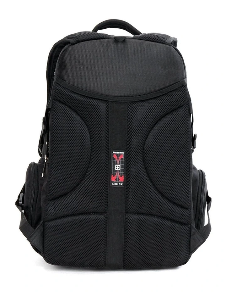 Swisswin Waterproof 17 Laptop Backpack Travel Business Work Bag Black image 3