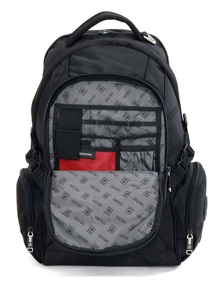 Swisswin Waterproof 17 Laptop Backpack Travel Business Work Bag Black image 5