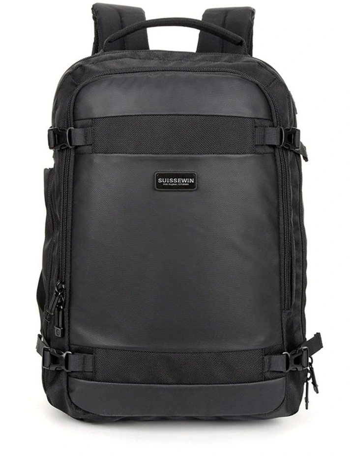 Swiss Waterproof 15.6 Laptop Backpack Travel Business Work Bag Black image 1