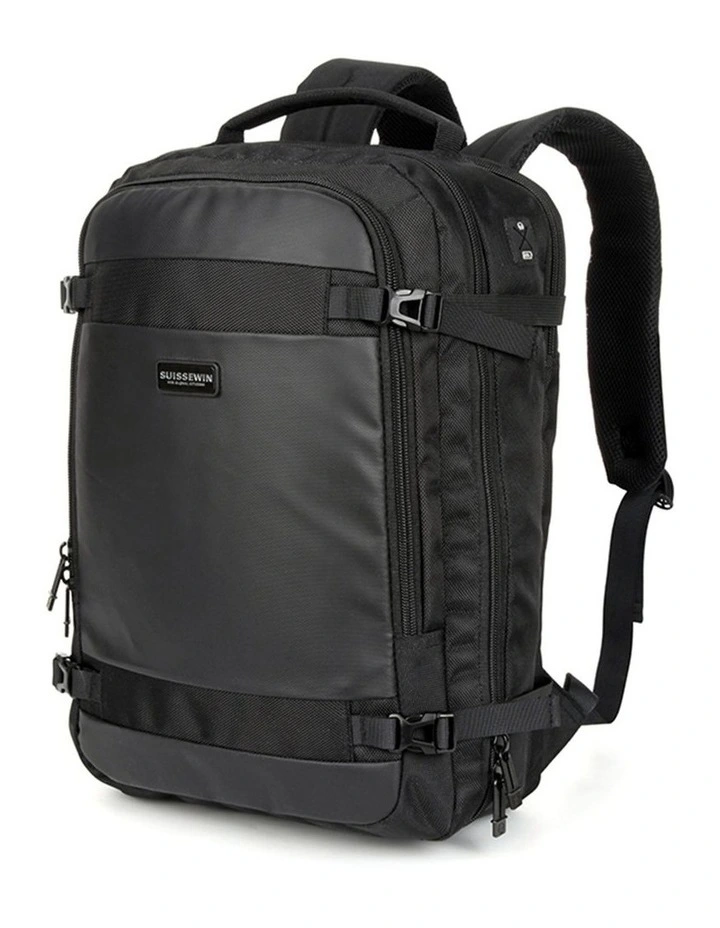 Swiss Waterproof 15.6 Laptop Backpack Travel Business Work Bag Black image 2