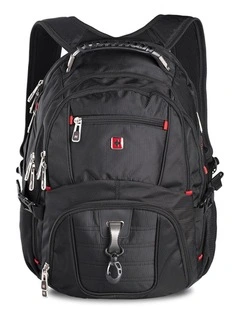 Swisswin Waterproof 15.6 Laptop Backpack Travel Business Work Bag Black