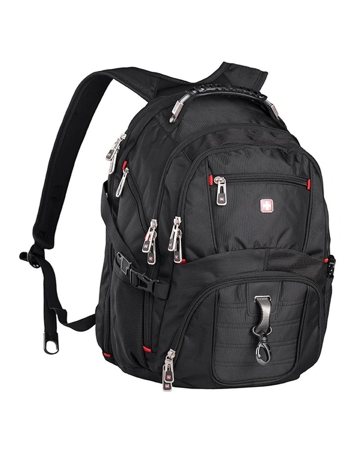 Swisswin Waterproof 15.6 Laptop Backpack Travel Business Work Bag Black image 3
