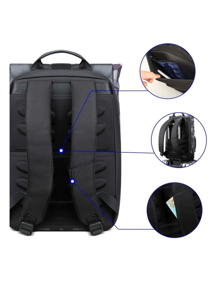 Bopai Anti-Theft Waterproof 15.6 Laptop Backpack Travel Business Work Bag Black image 3