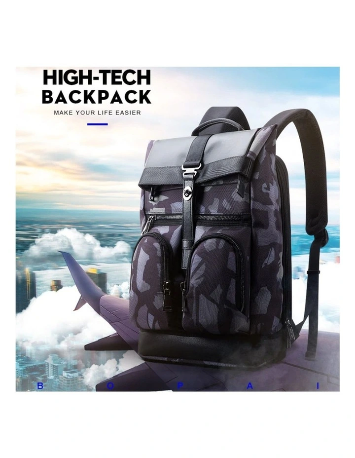 Bopai Anti-Theft Waterproof 15.6 Laptop Backpack Travel Business Work Bag Black image 5