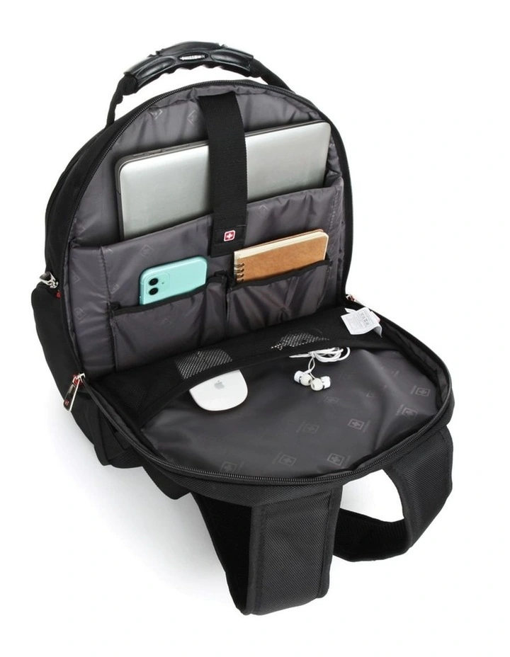 Swisswin Waterproof 17 Laptop Backpack Travel Business Work Bag Black image 5